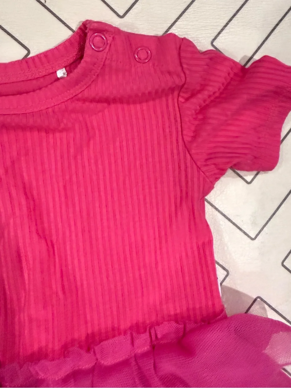 Dream Big Little Bright Pink Ruffle Tutu Onesie